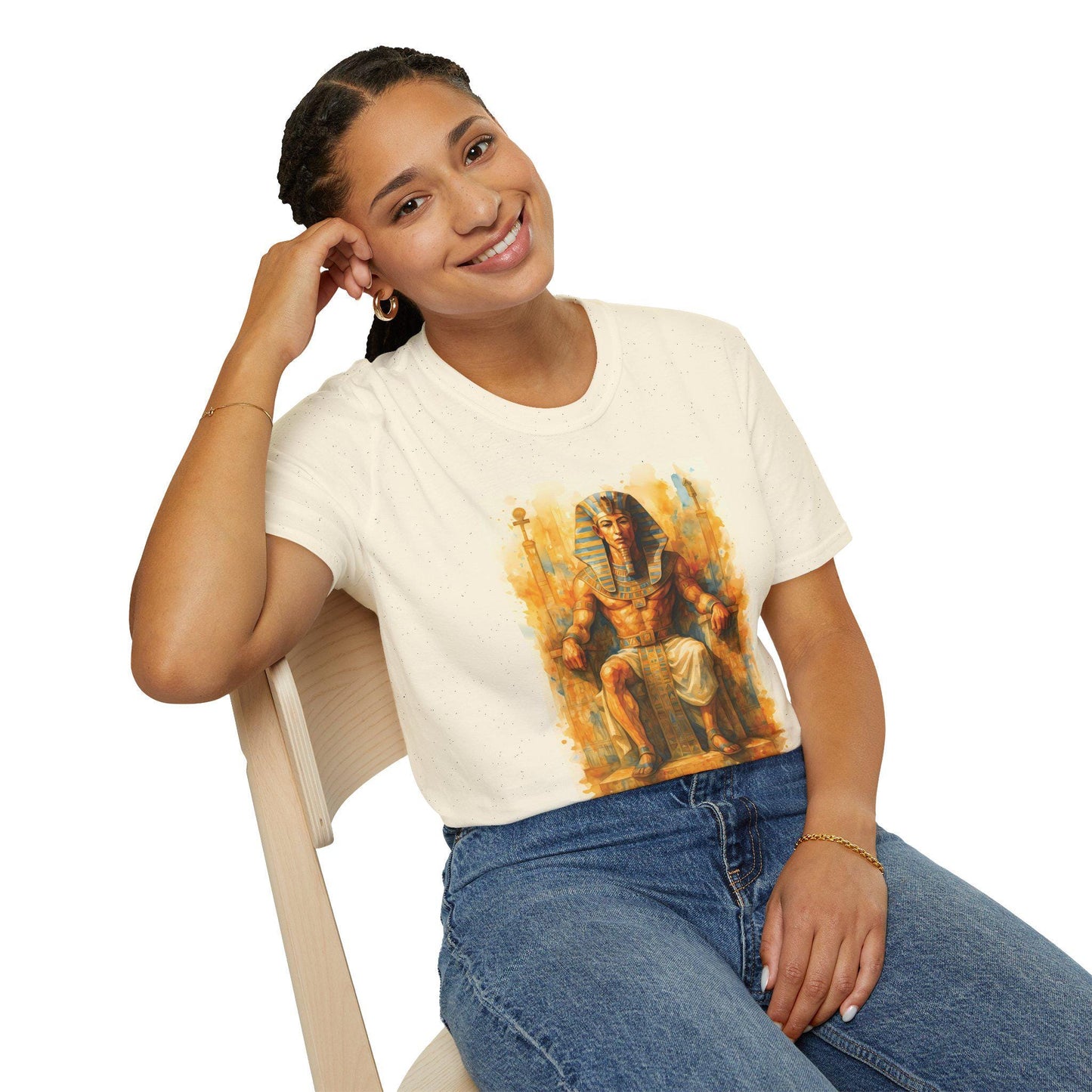 Egyptian Pharaoh Watercolor Art T-Shirt: Ancient Egypt Graphic Tee