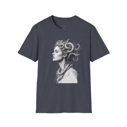 Medusa Pencil Art T-Shirt: Greek Mythology Graphic Tee