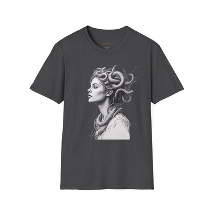 Medusa Pencil Art T-Shirt: Greek Mythology Graphic Tee