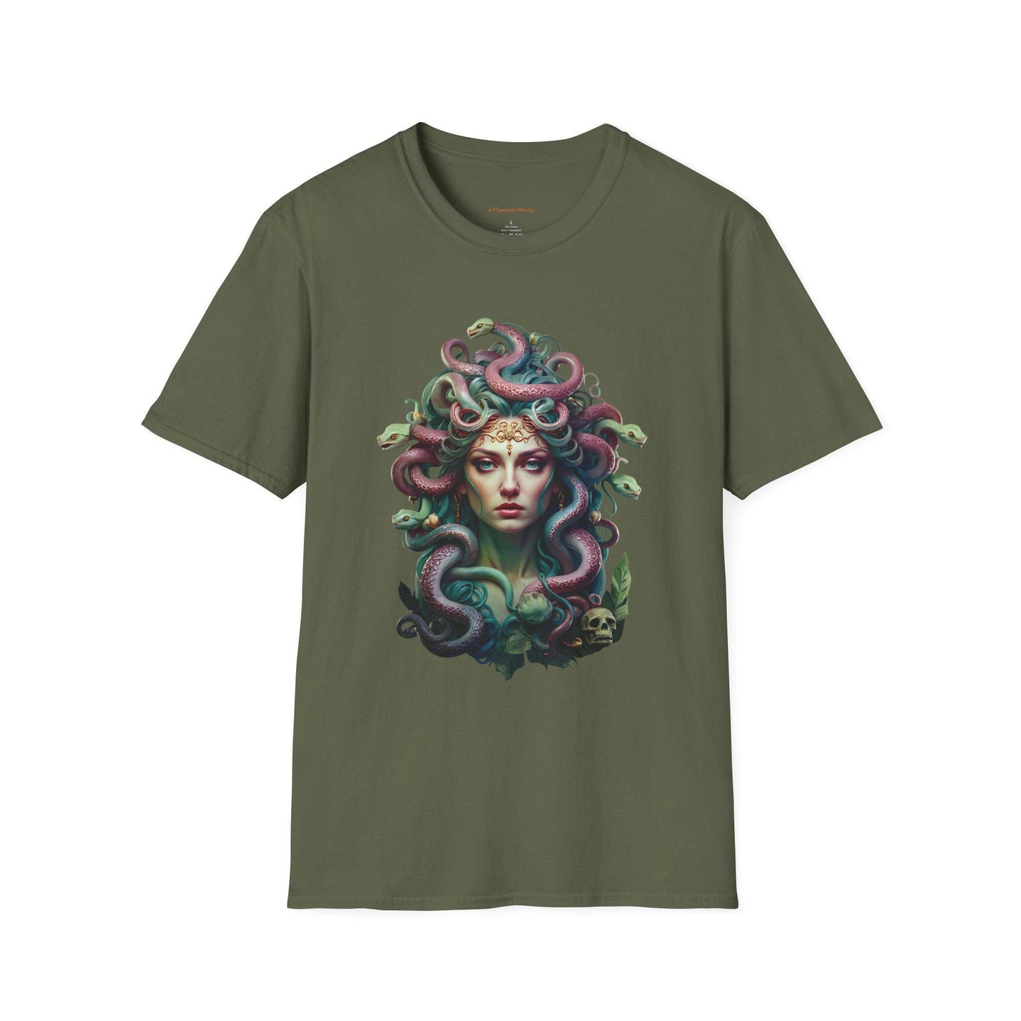 Medusa Graphic Tee: Unisex Softstyle Mythology T-Shirt