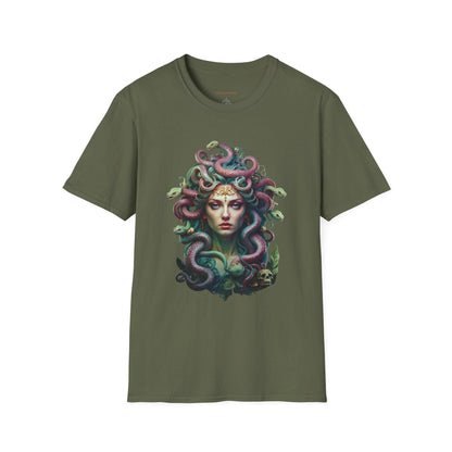 Medusa Graphic Tee: Unisex Softstyle Mythology T-Shirt