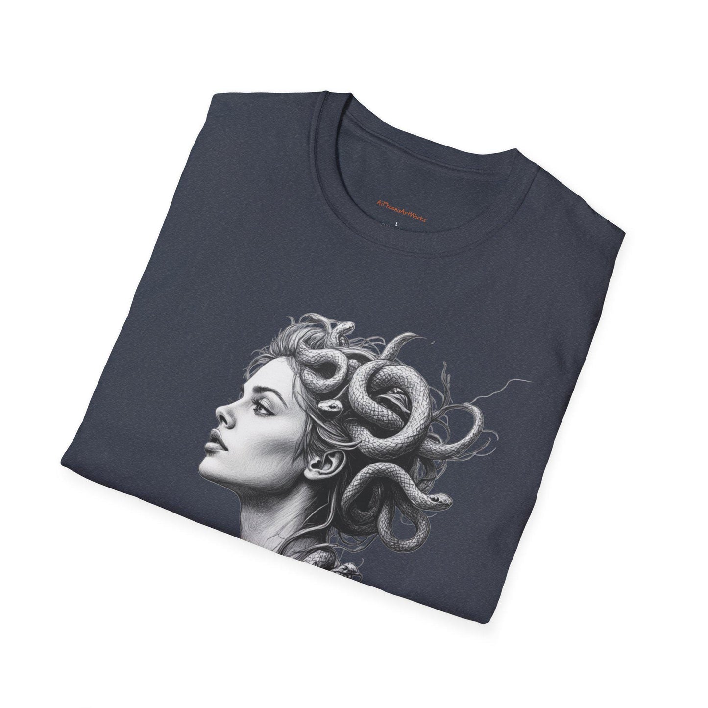 Medusa Pencil Art T-Shirt: Greek Mythology Graphic Tee