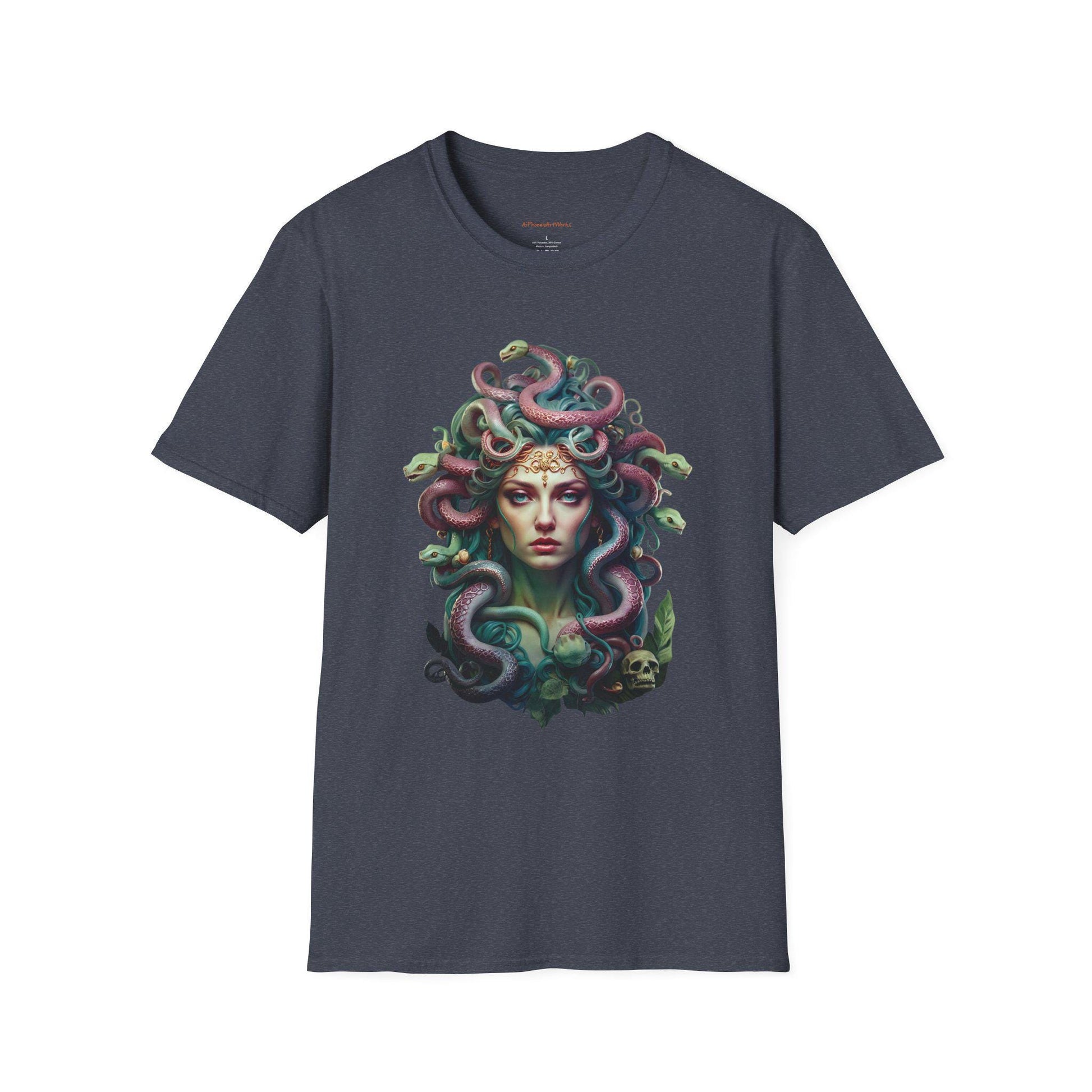 Medusa Graphic Tee: Unisex Softstyle Mythology T-Shirt