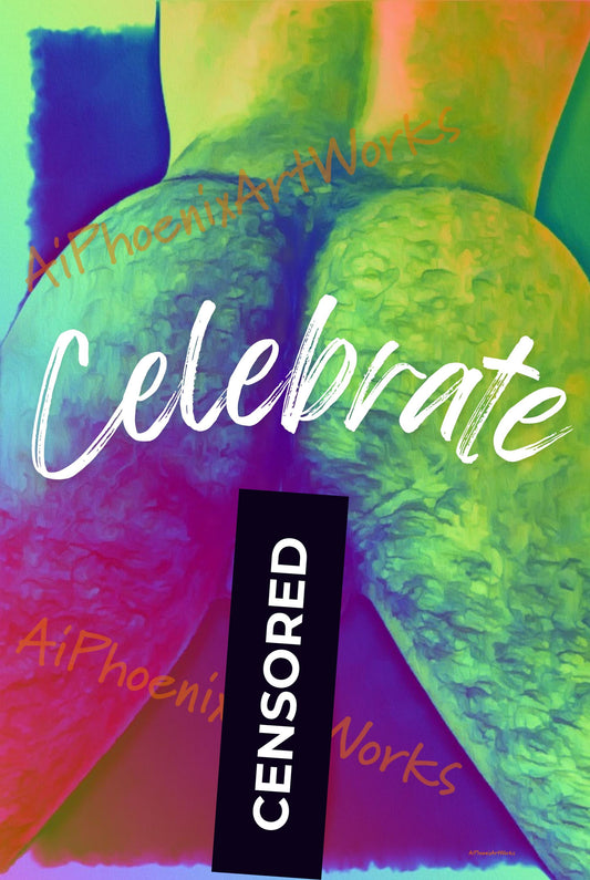 Bold Mature Male Abstract Celebration Card: Vibrant Art Design (4x6 with Envelope)