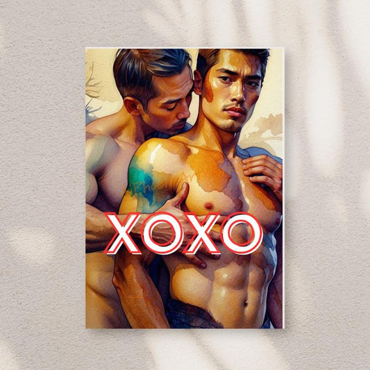 Gay Romance Greeting Card: Bold LGBTQ+ Love Art (4x6 Glossy)