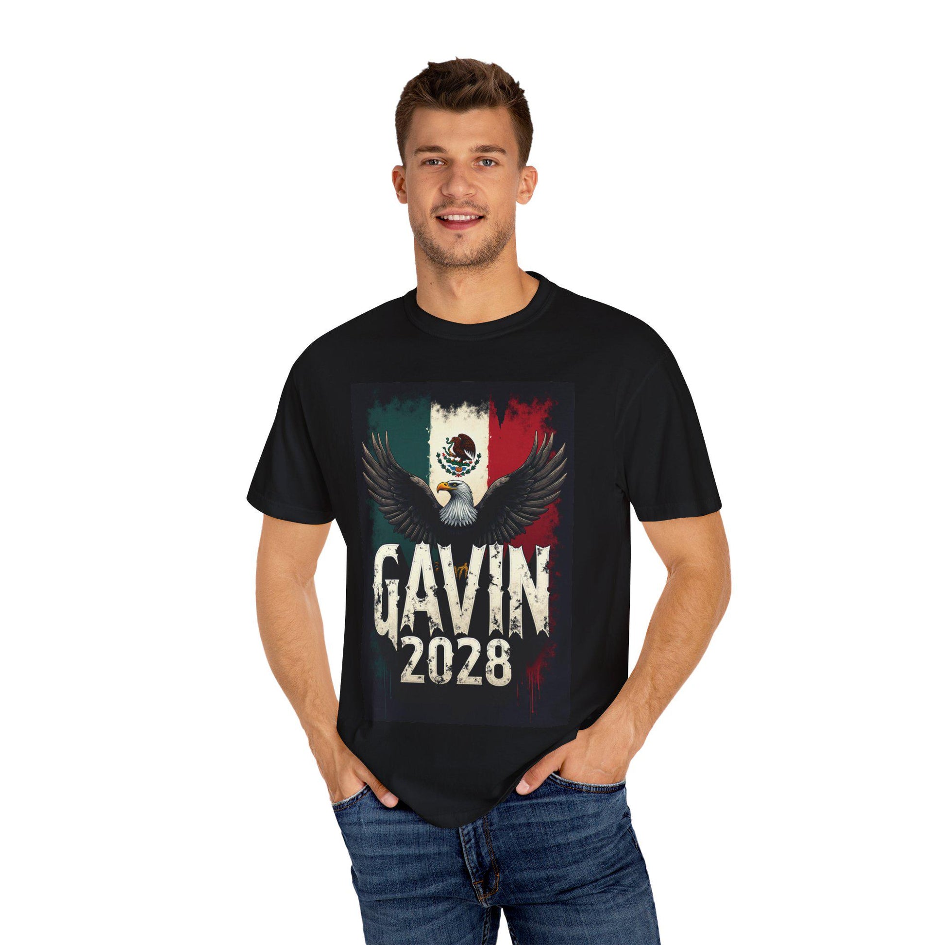 Gavin 2028 Retro Campaign T-Shirt: Political Activist Apparel