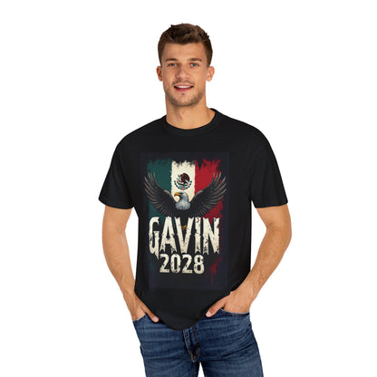 Gavin 2028 Retro Campaign T-Shirt: Political Activist Apparel