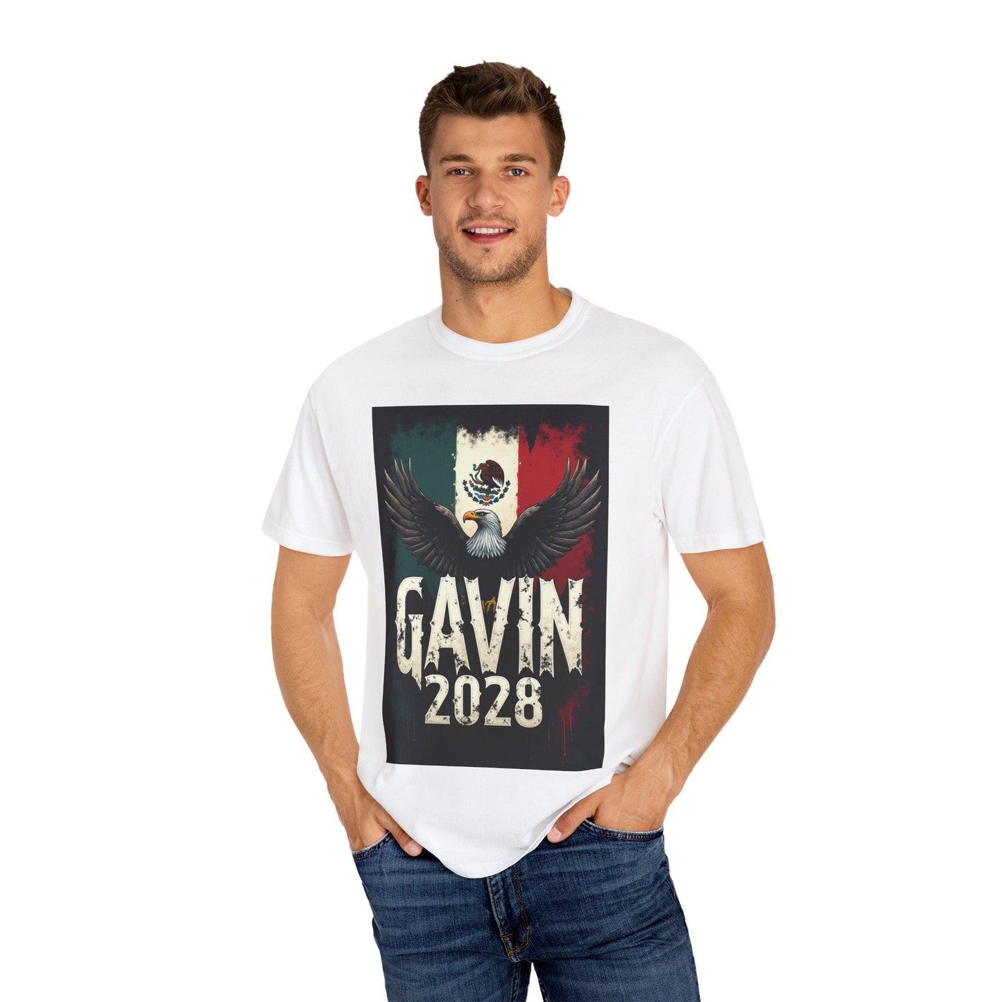 Gavin 2028 Retro Campaign T-Shirt: Political Activist Apparel