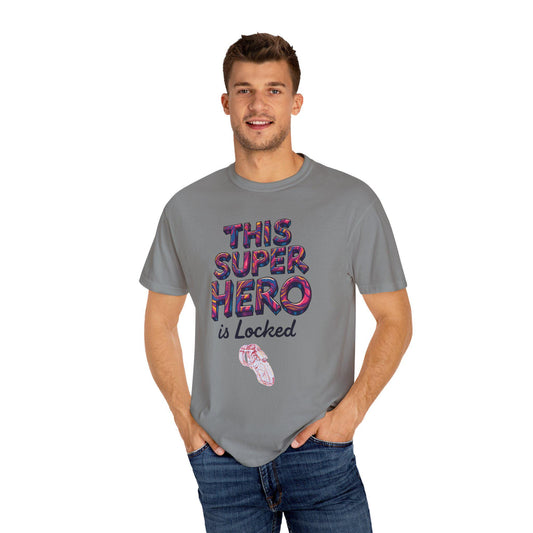 Sarcastic Superhero Locked Unisex T-Shirt: Adult Humor Graphic Tee