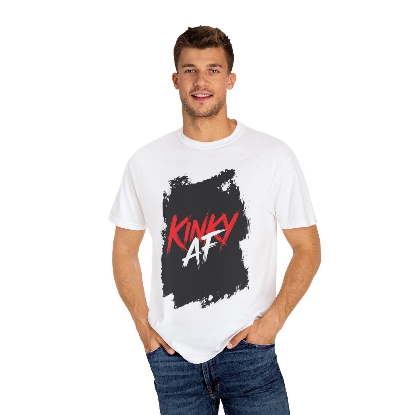 Kinky AF Unisex T-shirt, Funny Graphic Grunge Tee, Suggestive Logo, Adult Humor Top, Edgy Cool Shirt