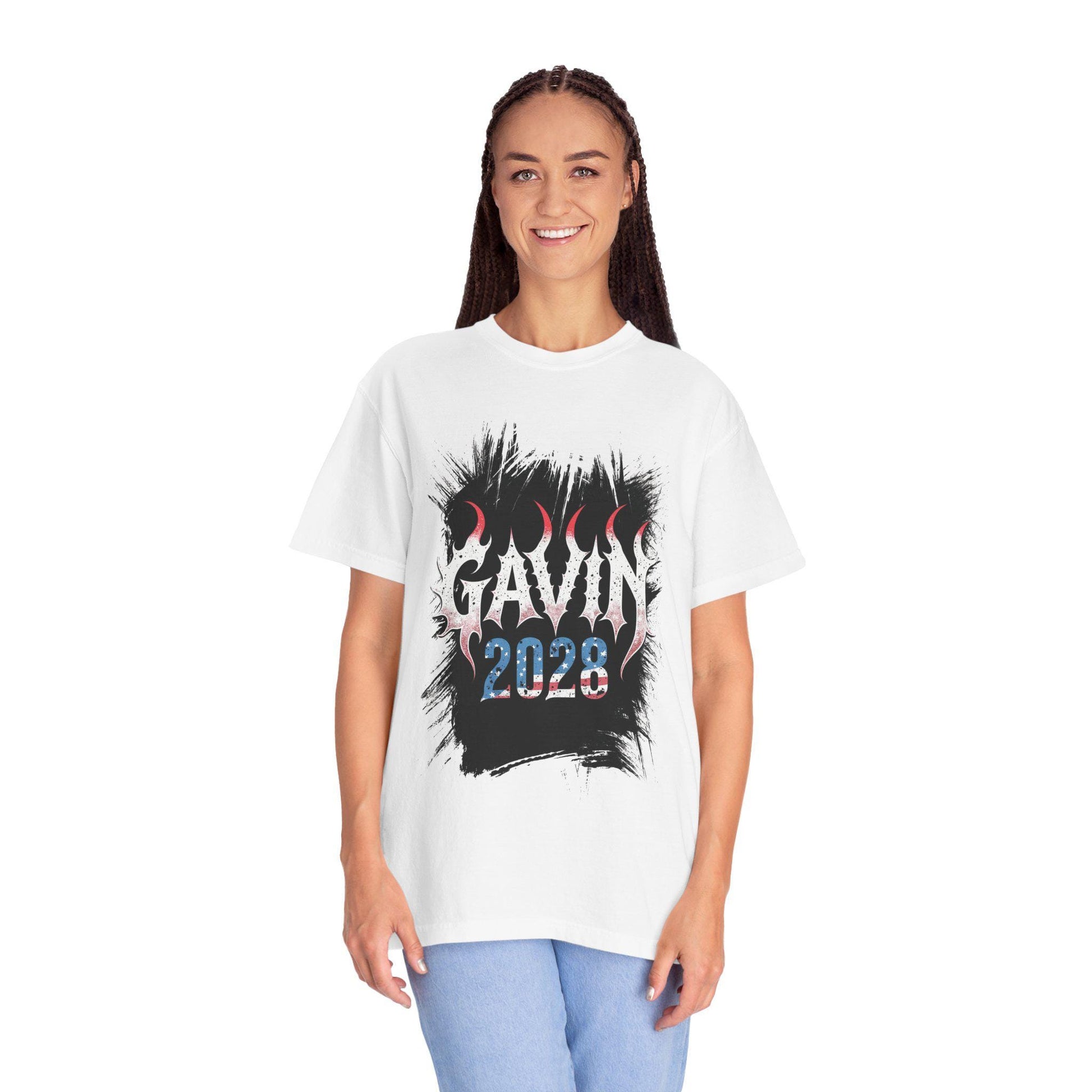 Gavin 2028 Graphic Tee: Grunge Style Political Activist Shirt