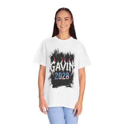 Gavin 2028 Graphic Tee: Grunge Style Political Activist Shirt
