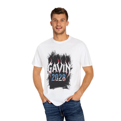 Gavin 2028 Graphic Tee: Grunge Style Political Activist Shirt