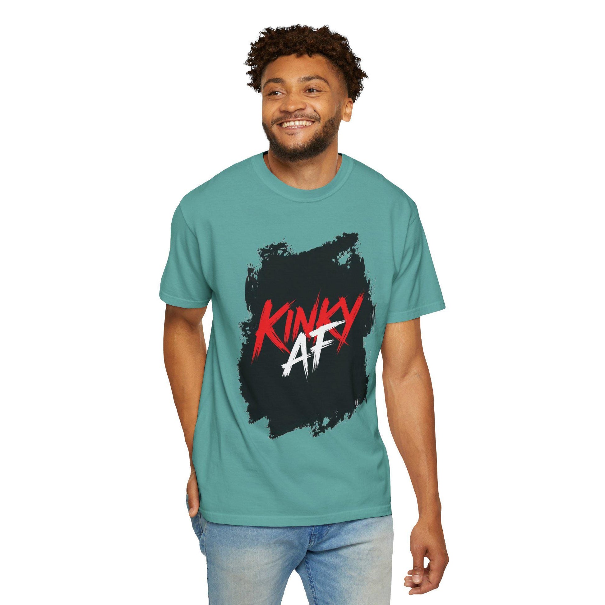 Kinky AF Unisex T-shirt, Funny Graphic Grunge Tee, Suggestive Logo, Adult Humor Top, Edgy Cool Shirt