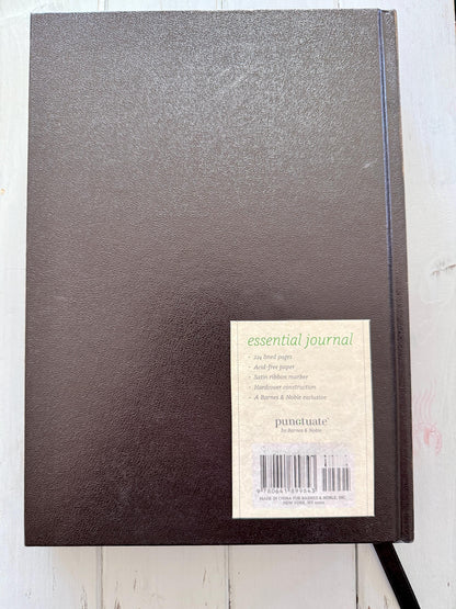 A decorative Heart Key embellishment is coated in clear resin on a hardcover journal measuring 10”x7.5”x1”