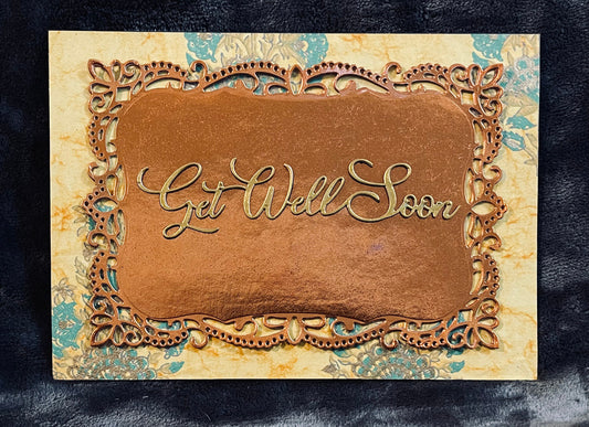 Copper Foil Get Well Greeting Card
