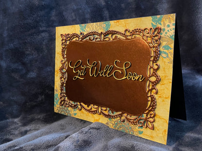 Copper Foil Get Well Greeting Card