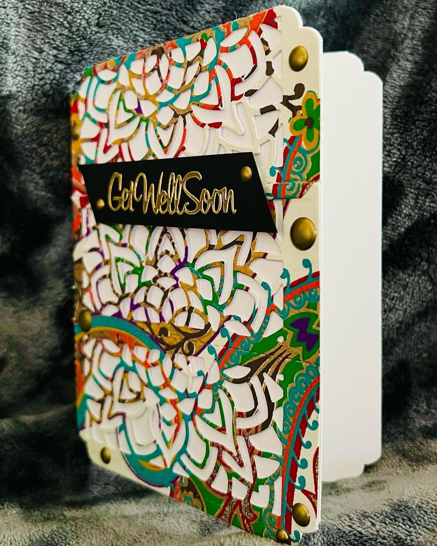 Floral Mandala Get Well Soon Greeting Card