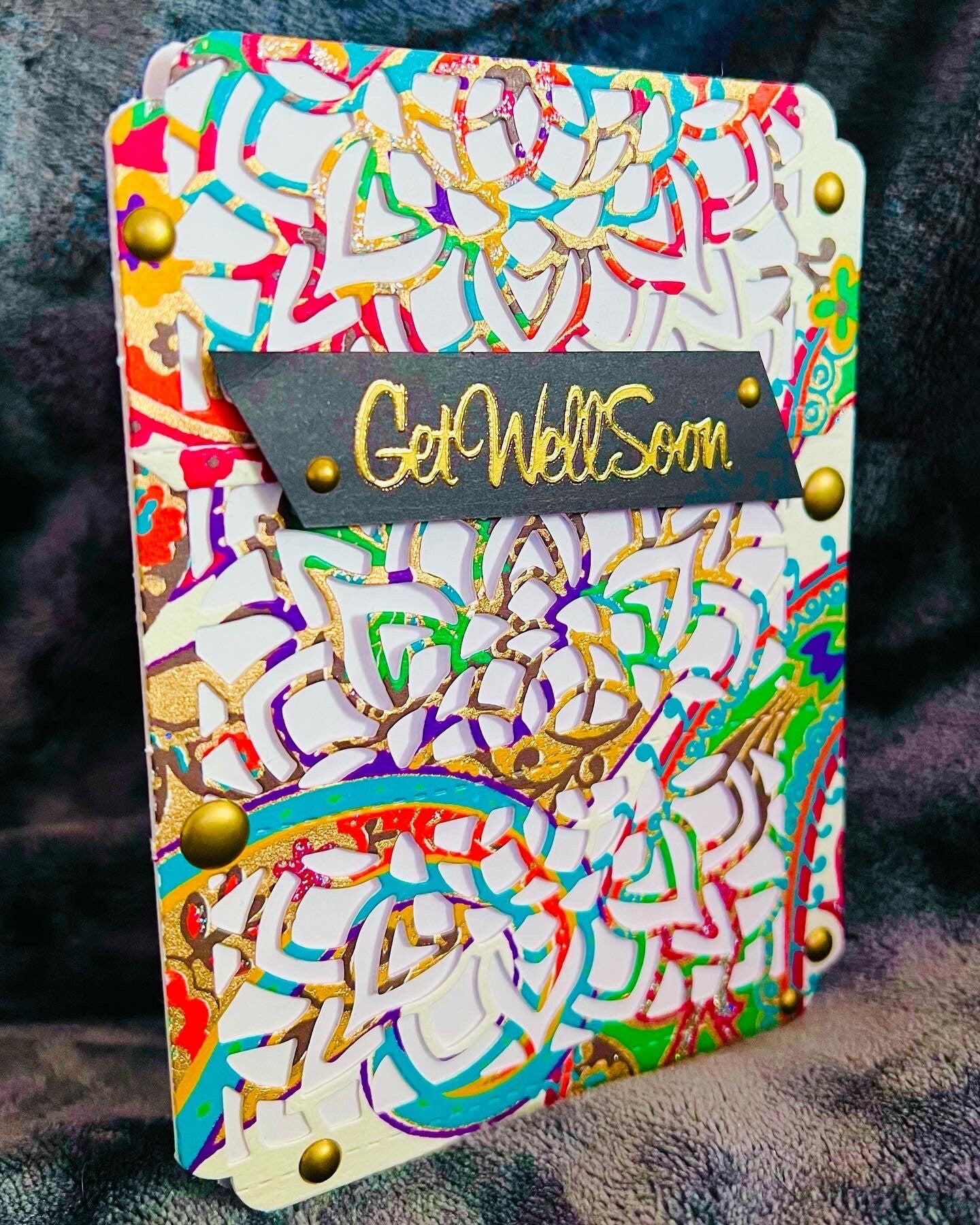 Floral Mandala Get Well Soon Greeting Card
